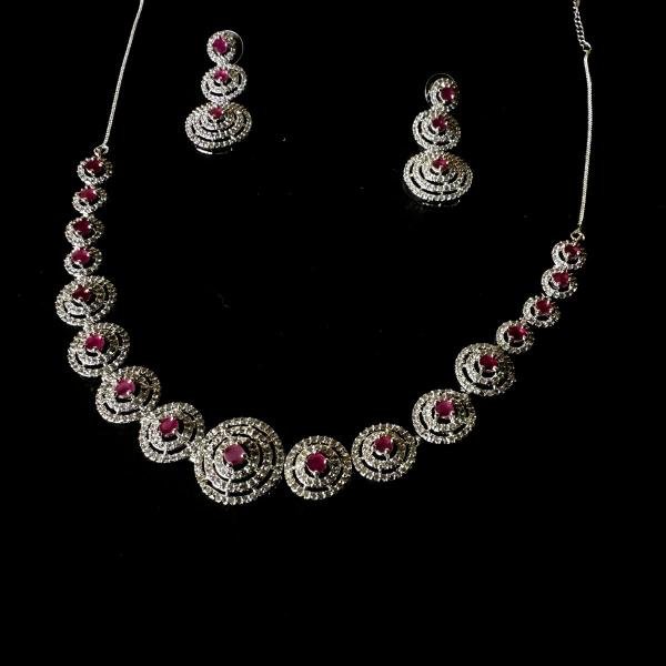 Glitz Rose Pink Necklace Set
