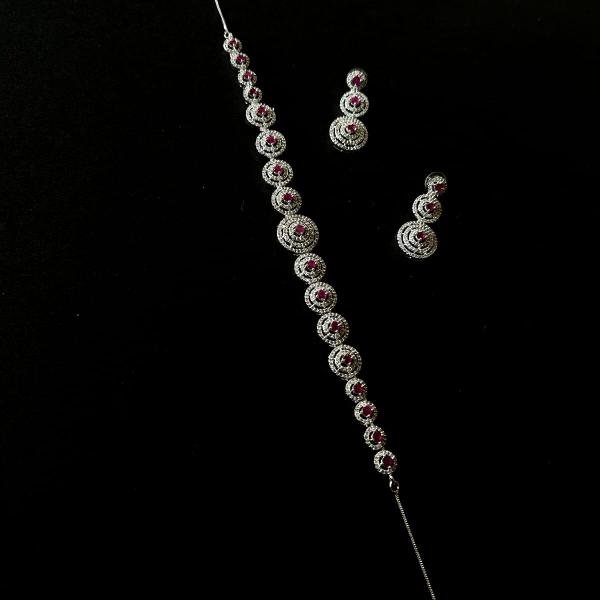 Glitz Rose Pink Necklace Set